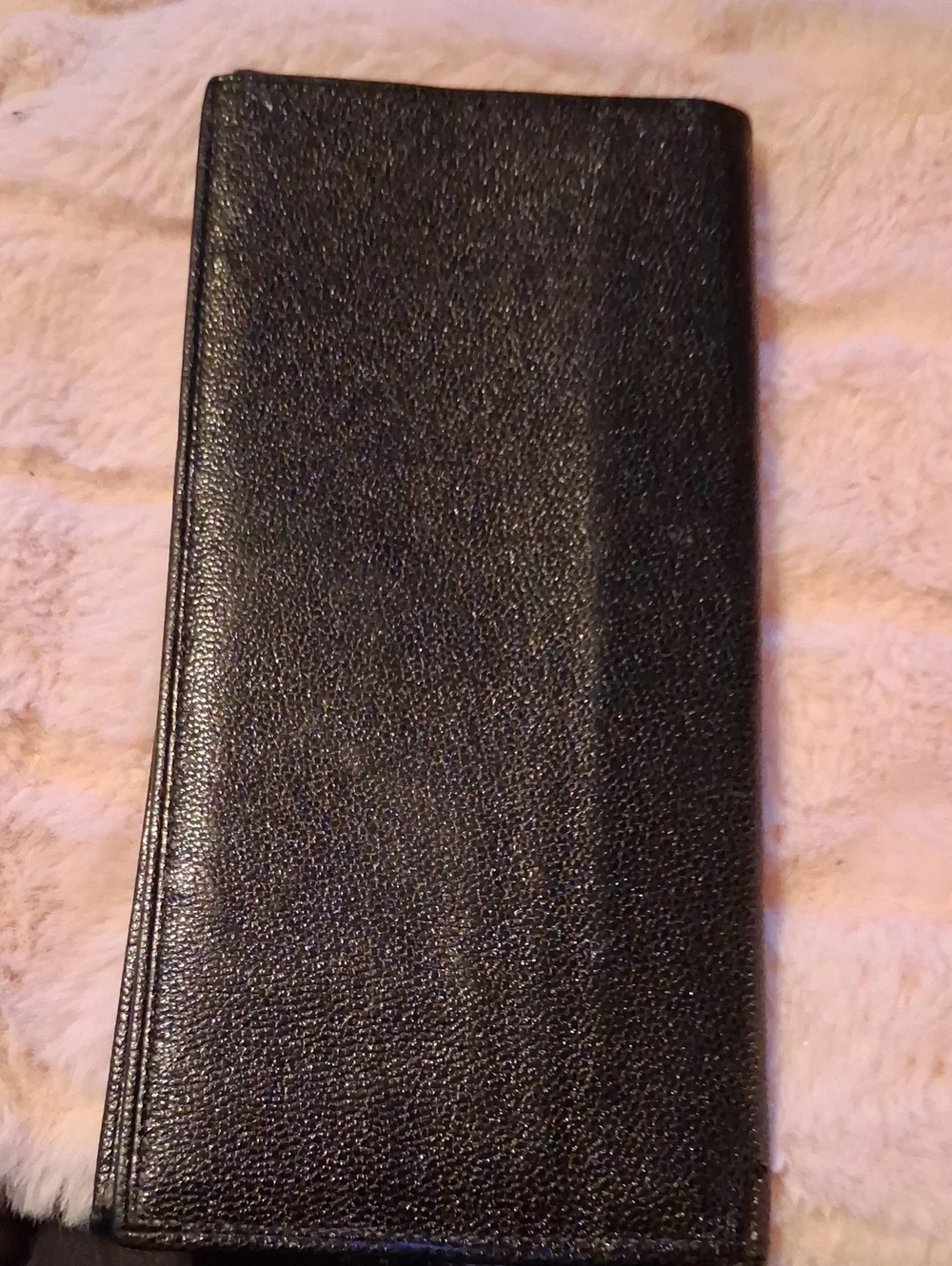 Prince Gardener Black Leather Checkbook Cover
